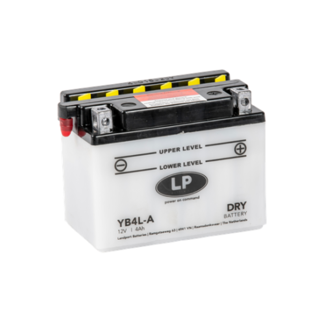 Landport (LP) YB4L-A motor accu 12 volt 4,0 ah (50413 - MD YB4L-A)