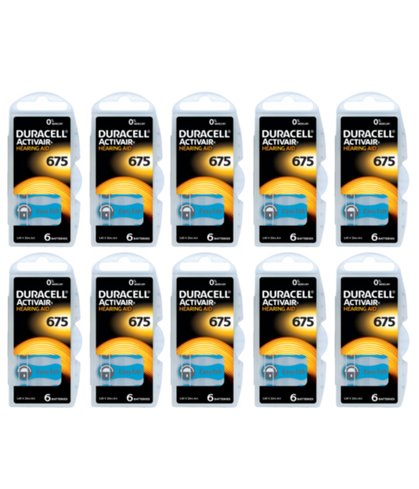 Duracell Hoorapparaat batterij DA675 blauw (60 stuks)