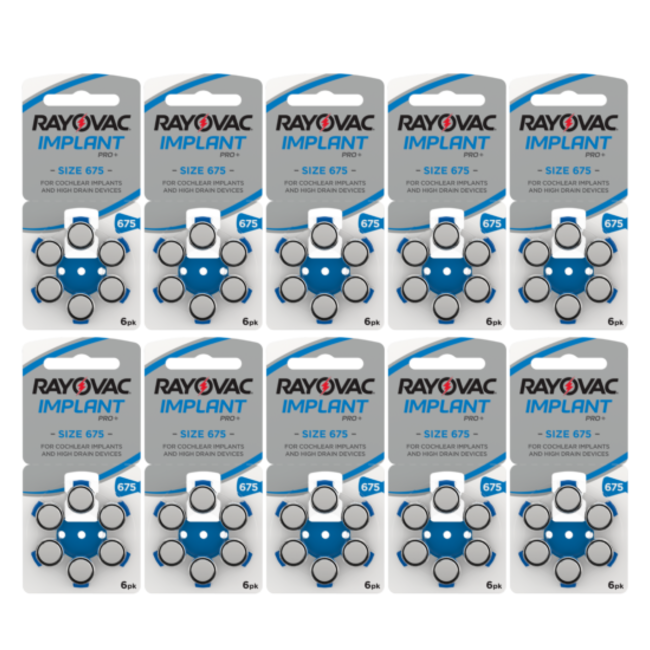 Rayovac Hoorbatterij 675 BLAUW Cochlear Implant Pro Plus + (60 stuks)