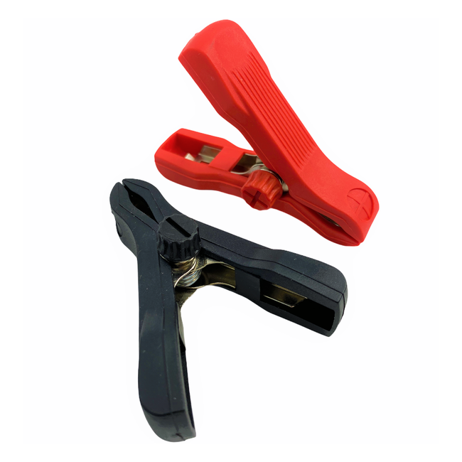 Set kleine accuklemmen rood & zwart