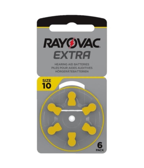 Rayovac Hoorapparaat batterij 10AU geel (6 stuks)