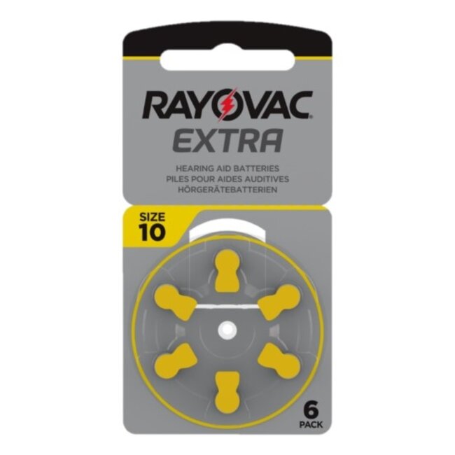 Rayovac Hoorapparaat batterij 10AU geel (6 stuks)