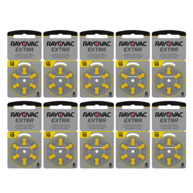 Rayovac Hoorapparaat batterij 10AU geel (60 stuks)