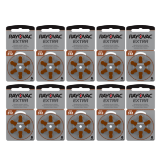 Rayovac Hoorapparaat batterij 312AU bruin (60 stuks)