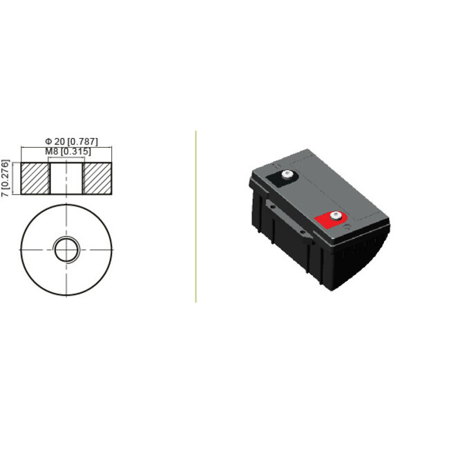 Landport (LP) AGM EV12-110 deep cycle accu 12 v 110 Ah VRLA
