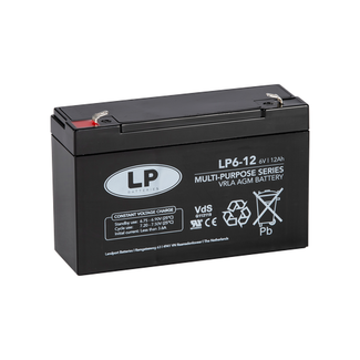 Landport (LP) VRLA-LP accu 6 volt 12 ah LP6-12 VDS