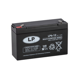 LP VRLA-LP accu 6 volt 12 ah LP6-12 VDS