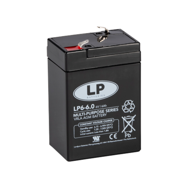 LP VRLA-LP accu 6 volt 6,0 ah LP6-6,0