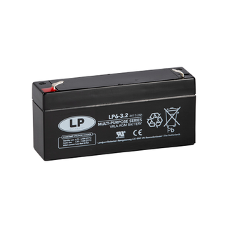 LP VRLA-LP accu 6 volt 3,2 ah LP6-3 2