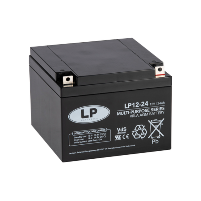 LP VRLA-LP accu 12 volt 24.0 ah LP12-24 T3 VDS