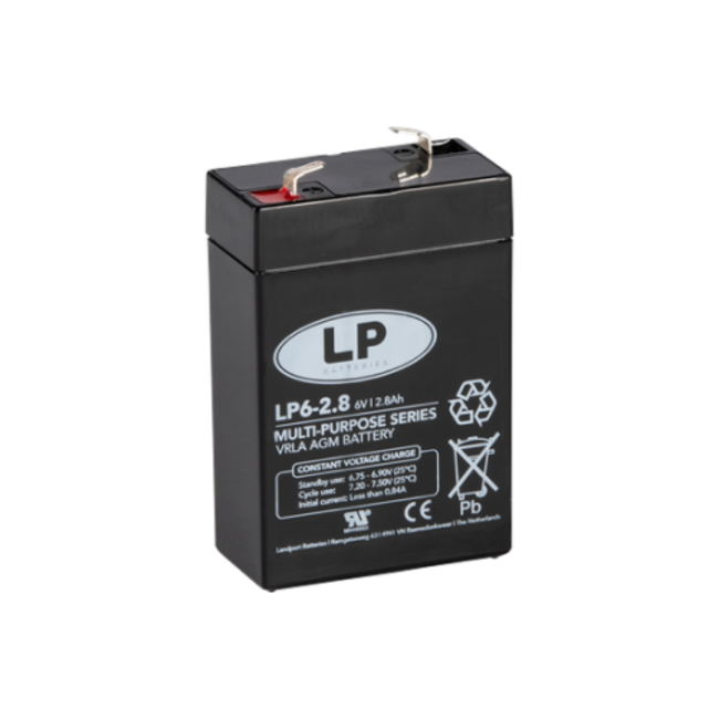 Landport (LP) VRLA-LP accu 6 volt 2,8 ah LP6-2,8