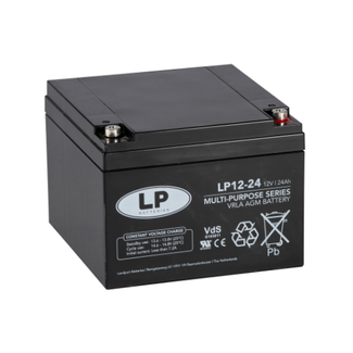 Landport (LP) VRLA-LP accu 12 volt 24 ah LP12-24 T12 VDS