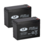 Landport (LP) 2x AGM accu 12 volt 10,0 ah type LP12-10H