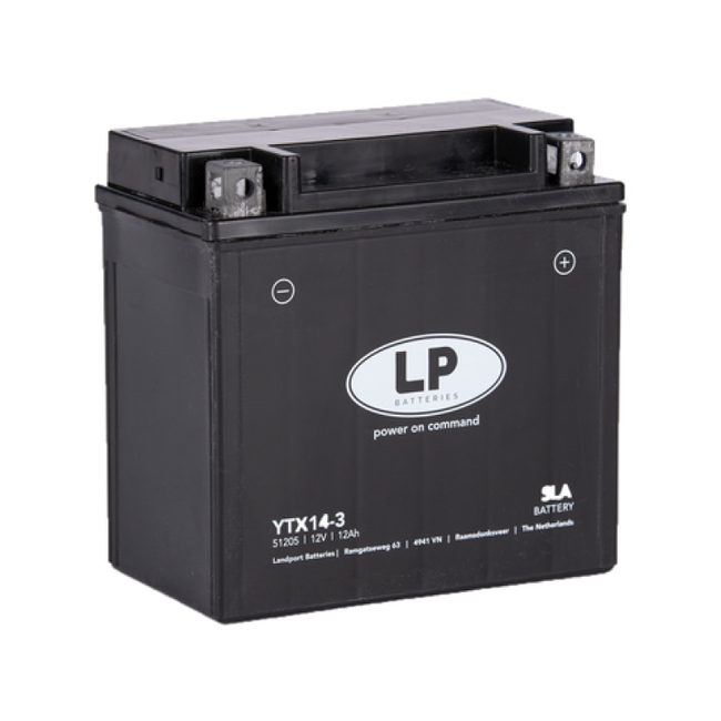 LP SLA YTX14-3 motor accu 12 volt 12 ah (51205 - MS LTX14-3)