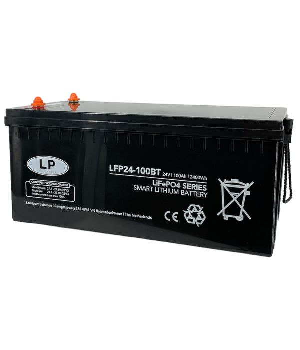 directory Ciro Terughoudendheid SMART Lithium accu LFP V24-100 LiFePo4 24 volt 100 Ah 2400 Wh - Accu  Service Holland