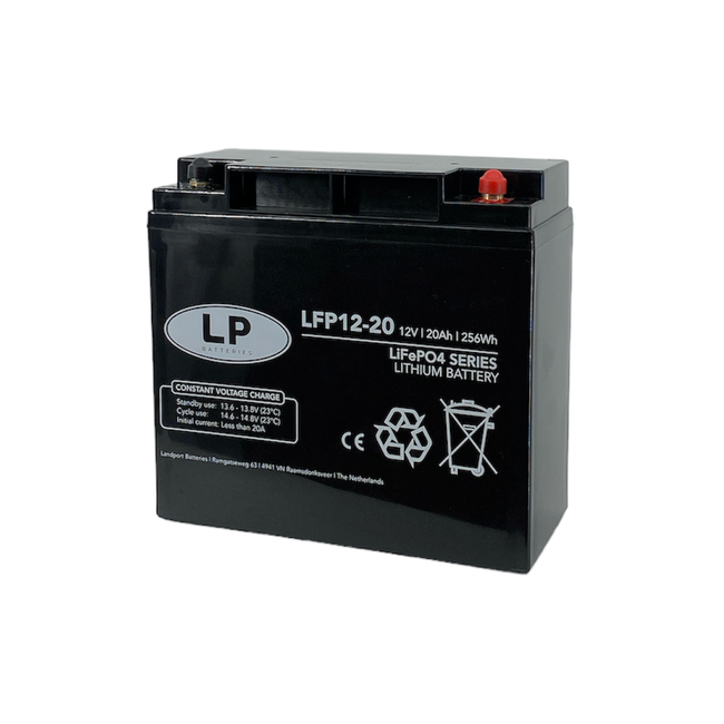 LP Lithium accu LFP V12,8-20 LiFePo4 12 volt 20 Ah 256 Wh