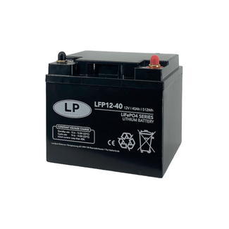 LP Lithium accu LFP V12-40 LiFePo4 12 volt 40 Ah 512 Wh