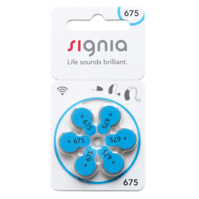 Siemens Hoorbatterij Signia Hearing Aid 675 blauw (6 stuks)