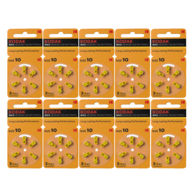Kodak Hoorbatterij Kodak Hearing Aid 10 geel (60 stuks)