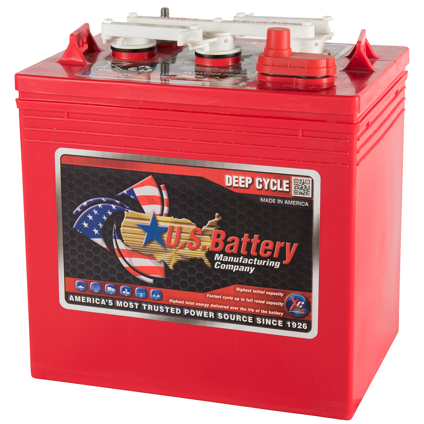 helpen Bestuurbaar Identiteit U.S. Battery Deep Cycle accu 6 volt 242 ah type US 125 - Accu Service  Holland