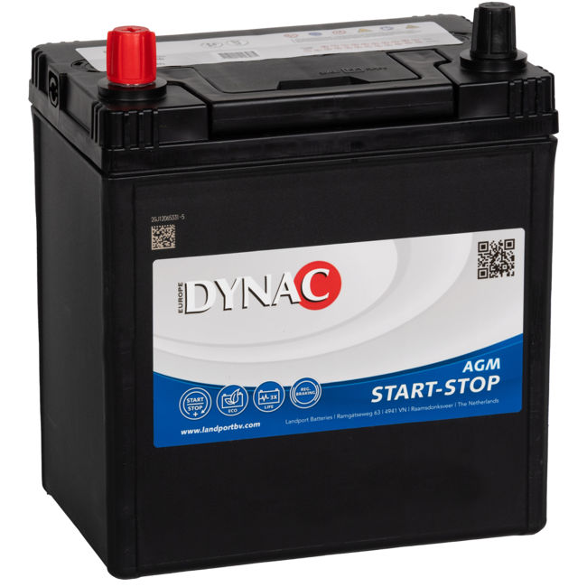 Dynac Auto accu AGM 12 volt 35 ah start - stop