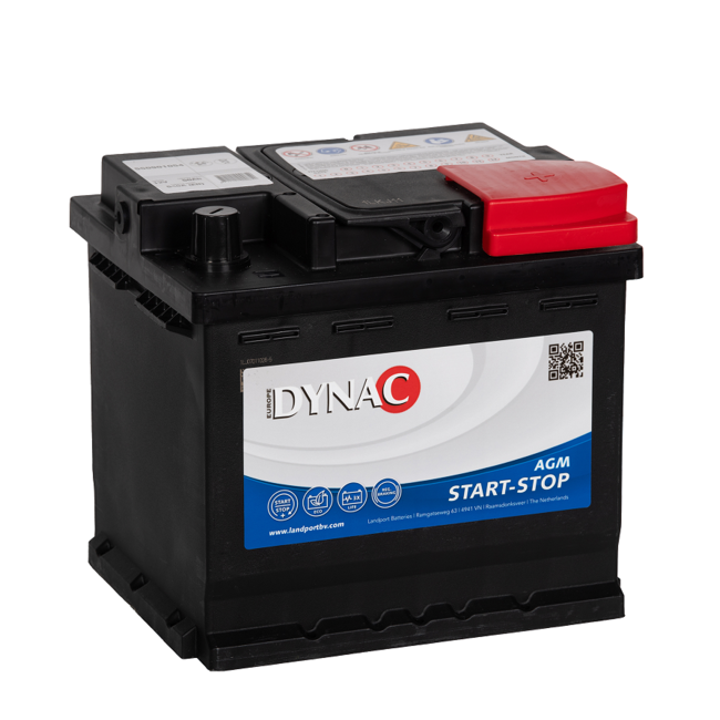 Dynac Auto accu AGM 12 volt 50 ah start - stop