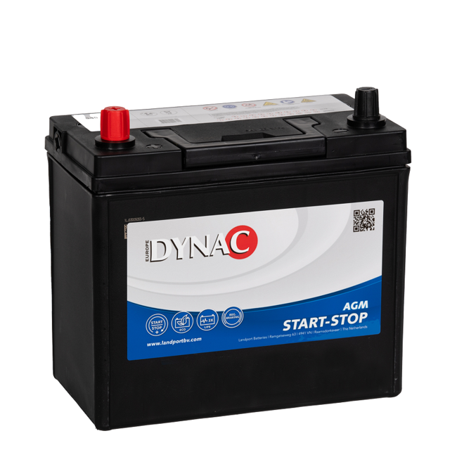 Dynac Auto accu AGM 12 volt 45 ah start - stop