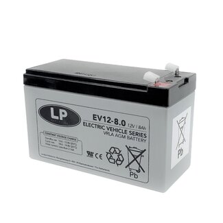 LP EV12-8 accu 12 volt 8 Ah Electric Vehicle VRLA Battery