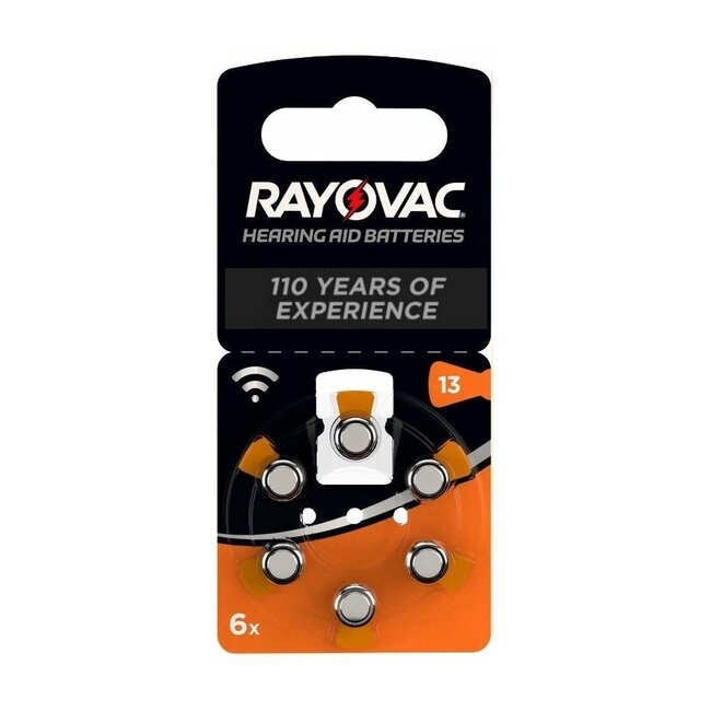 Rayovac Hoorbatterij Acoustic Hearing 13AU oranje (6 stuks)