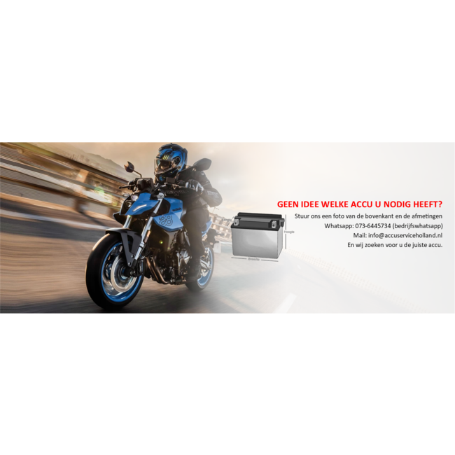 Landport (LP) Harley accu HVTG20H-3 (MH GHD20H-3) 12 volt 19,0 ah met de + rechts voor