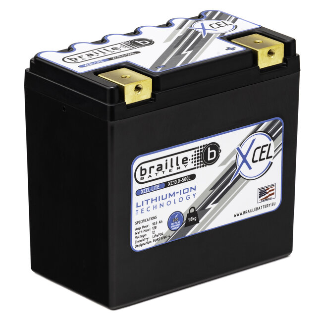 Braille Battery XC10.0-500L 12 Volt 128 Wh Lithium startaccu