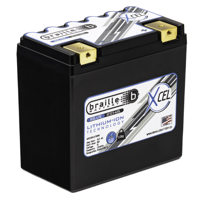 Braille Battery XC12.5-625L 12 Volt 160 Wh Lithium startaccu