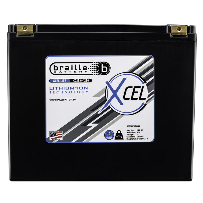 Braille Battery XC25.0-1250 12 Volt 320 Wh Lithium startaccu