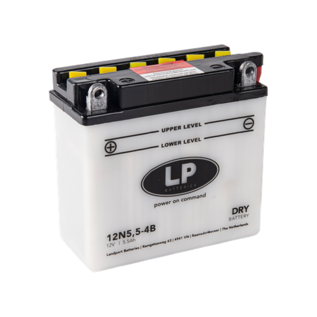 Landport (LP) 12N5,5-4B motor accu 12 volt 5,5 ah (50613 - MD 12N5,5-4B)