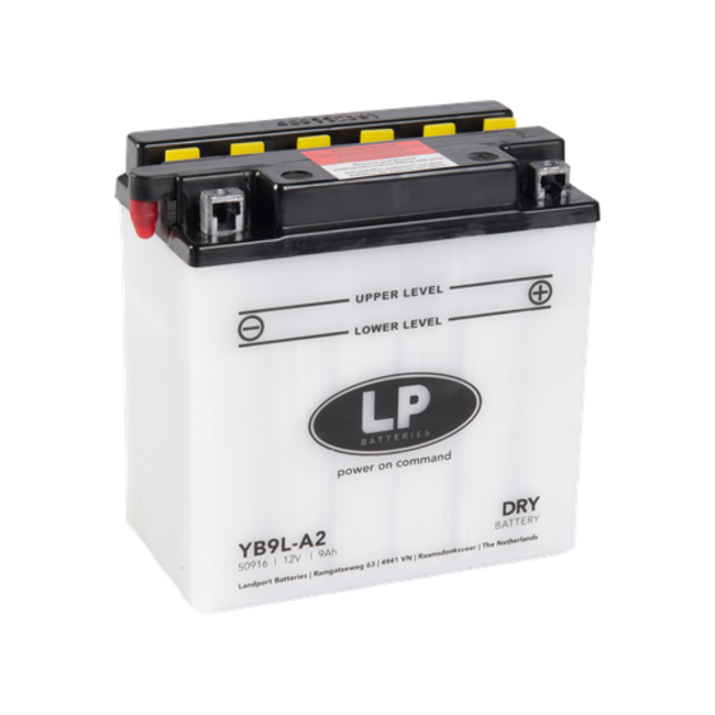 LP YB9L-A2 motor accu 12 volt 9,0 ah (50916 - MD LB9L-A2)