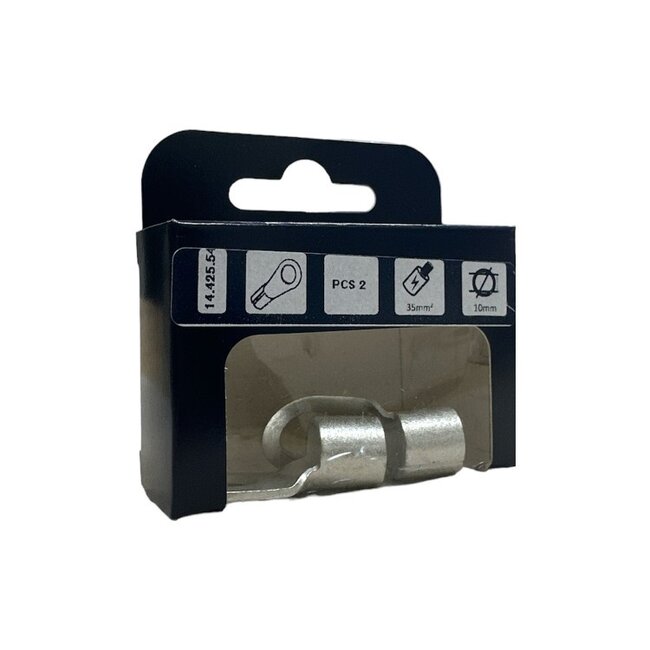 2 stuks Kabelschoen voor kabel Ø 35 mm² met oog Ø 10 mm