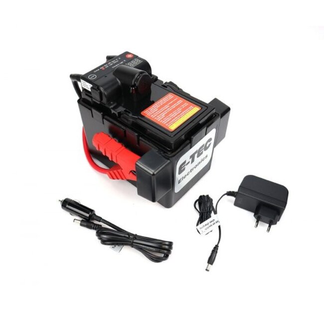E-TEC Mini startbooster 1800A, starthulp, jumpstarter met USB aansluiting