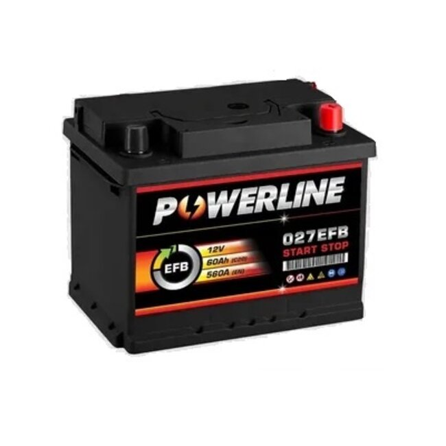 Powerline Batteries 027EFB EFB start-stop accu 12 volt 60 ah 5060518623639