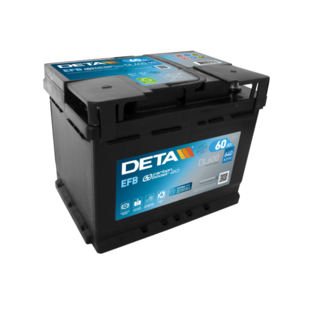 Deta Batterie Deta DL600 EFB start-stop accu 12 volt 60 ah 3661024025683