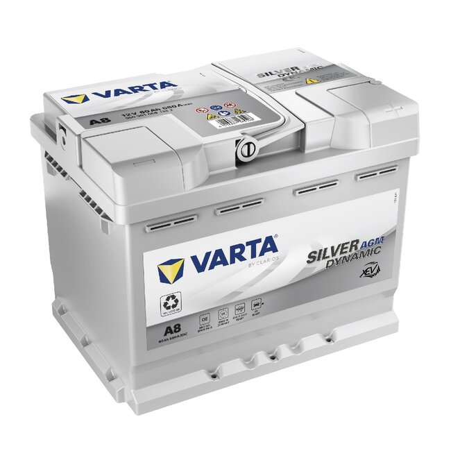 Varta Auto accu 12 volt 60 Ah Silver Dynamic AGM type A8 / D52