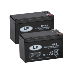 LP 2x AGM accu 12 volt 9 ah type LP12-9