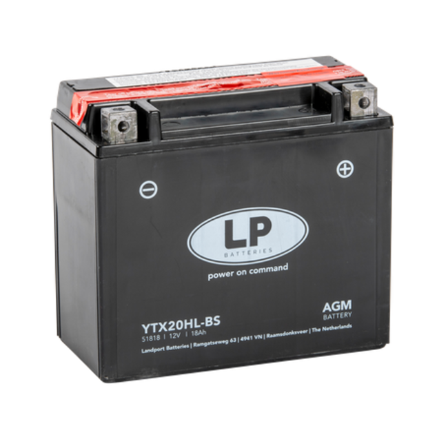 LP YTX20HL-BS 12 volt 18,0 ah AGM motor accu (51818 - MA LTX20HL-BS)