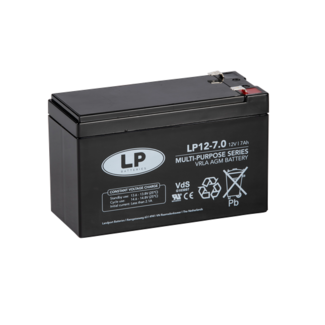 Landport (LP) VRLA-LP accu 12 volt 7 ah LP12-7 VDS (t2)