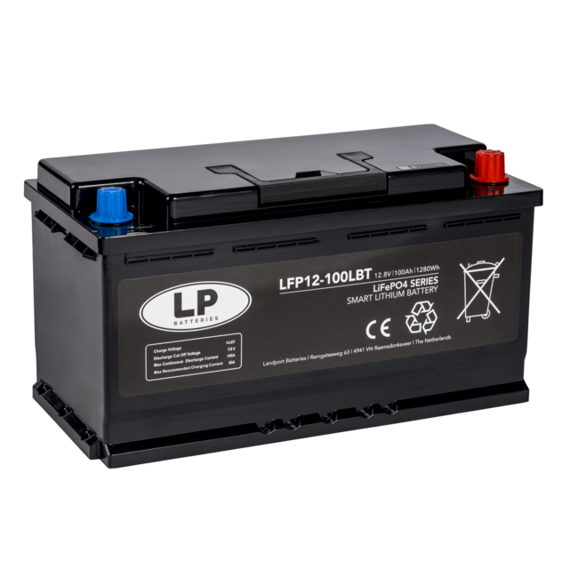 Landport (LP) SMART Lithium accu LFP V12,8-100LBT LiFePo4 12 volt 100 Ah 1280 Wh