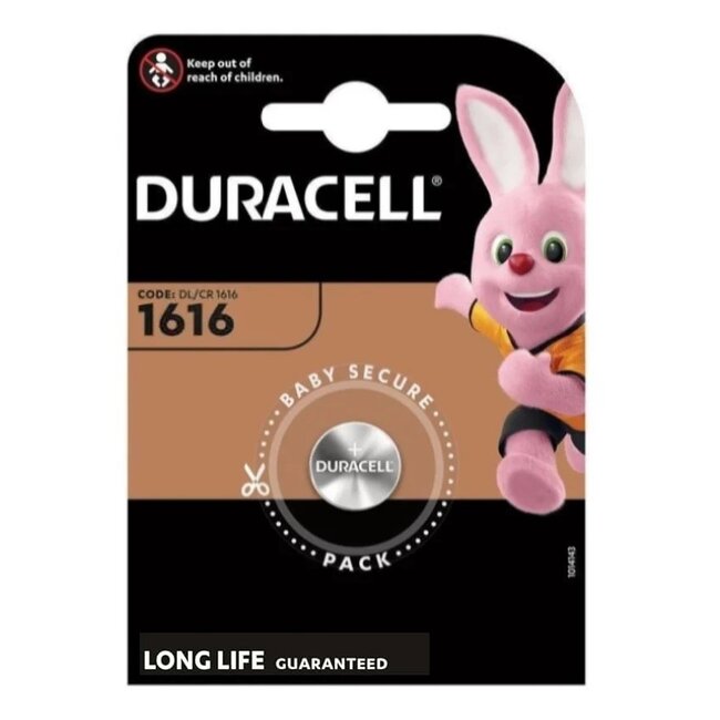 Duracell Knoopcel batterij Lithium CR1616 blister 1