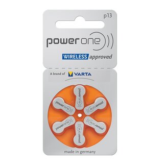 PowerOne Hoorapparaat batterij P13 oranje (6 stuks)