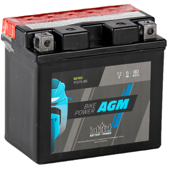 Landport (LP) LTZ7S-BS 12 volt 6,0 ah AGM motor accu (50702 - YTZ7S-BS)