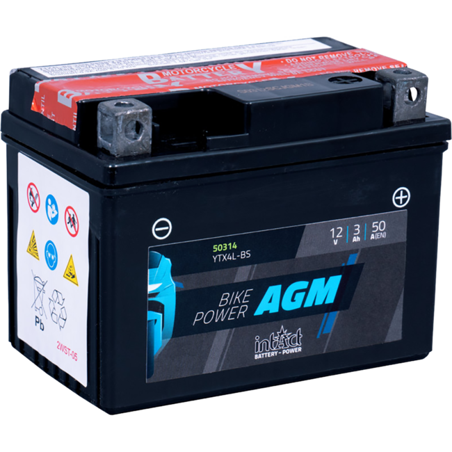 Landport (LP) LTX4L-BS 12 volt 3,0 ah AGM motor accu (50314 - YTX4L-BS)