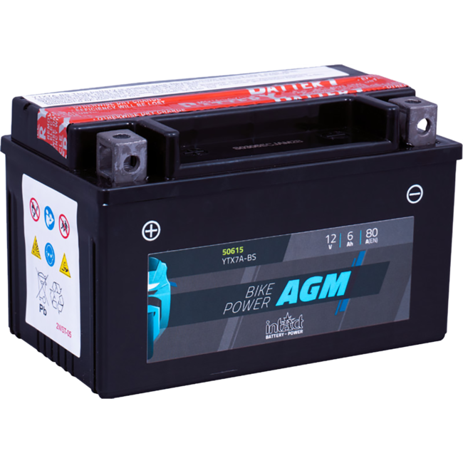 Landport (LP) LTX7A-BS 12 volt 6,0 ah AGM motor accu (50615 - YTX7A-BS)