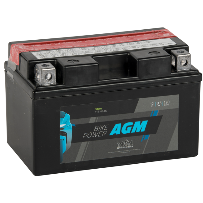 Landport (LP) LTZ10S-BS 12 volt 8,6 ah AGM motor accu (50801 - YTZ10S-BS)